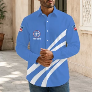 Limited Edition – Customized NFL Tennessee Titans Men’s Long Sleeve Button-Up Shirt