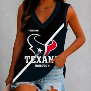 Limited Edition – Customized NFL Houston Texans Women’s V-Neck Tank Top
