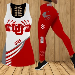 Limited Edition – Customized NCAA Utah Utes Hollow Tank Top & Leggings Set