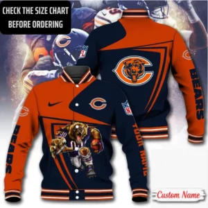 Limited Edition – Customized NFL Chicago Bears Satin Varsity & Baseball Jacket