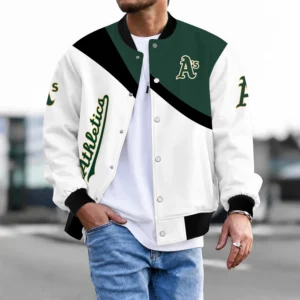 Limited Edition – Customized MLB Oakland Athletics Satin Varsity & Baseball Jacket