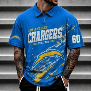 Limited Edition – Customized NFL Los Angeles Chargers Polo Shirt