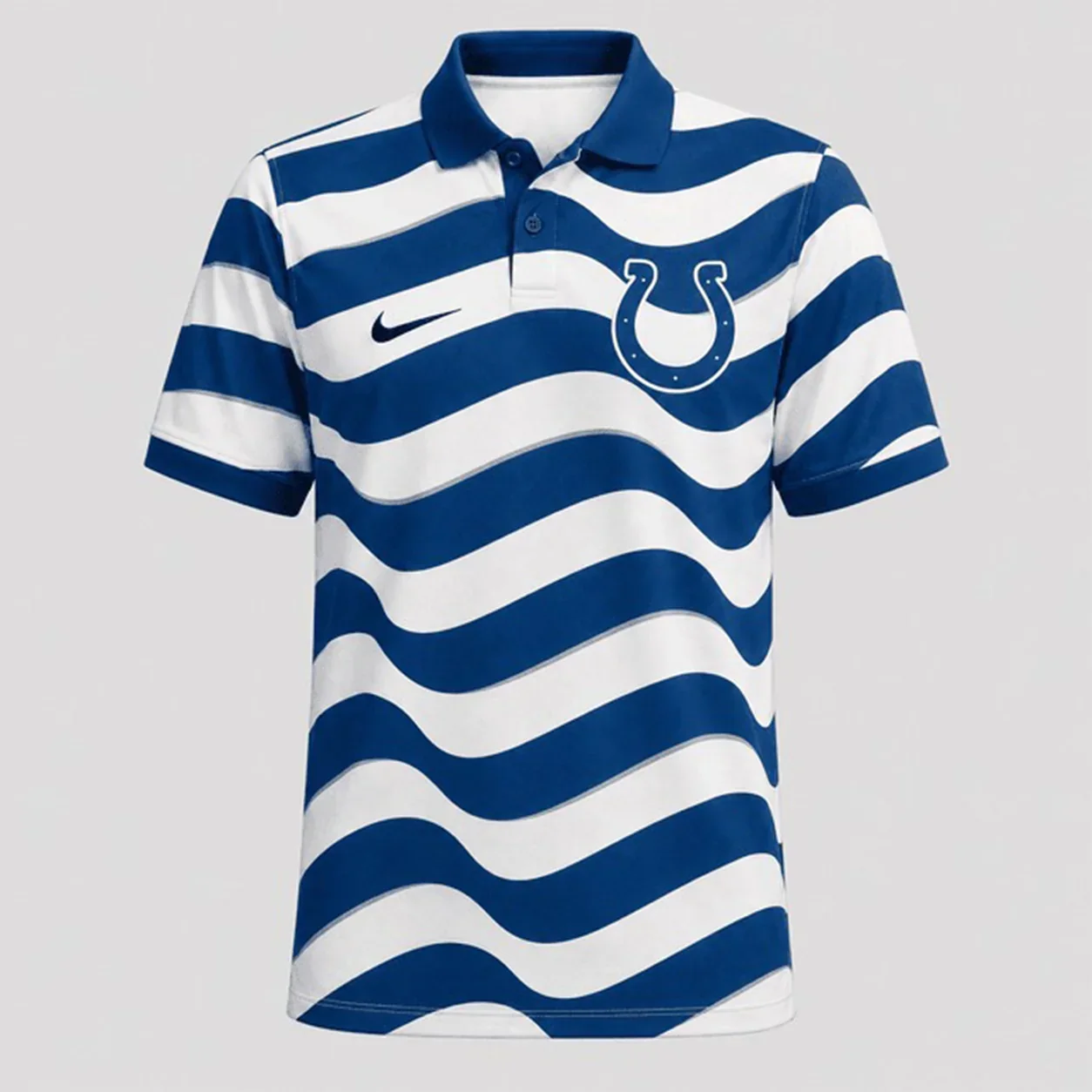 Limited Edition – Customized NFL Indianapolis Colts Striped Polo Shirt