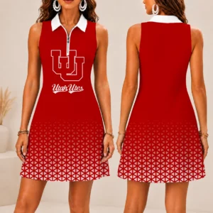 Limited Edition – Customized NCAA Utah Utes Women’s Zip Sleeveless Polo Dress