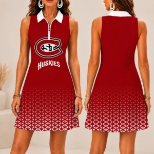 Limited Edition – Customized NCAA St. Cloud State Huskies Women’s Zip Sleeveless Polo Dress