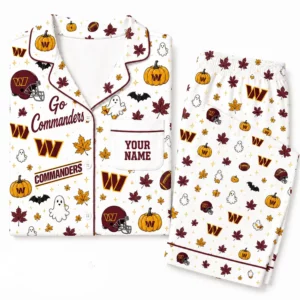Limited Edition – Customized NFL Washington Commanders Halloween Long Pajamas Set