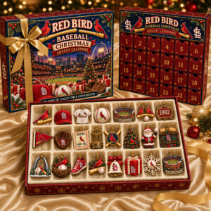 St. Louis Cardinals Merch Redbird Christmas Advent Calendar Baseball Christmas Gift