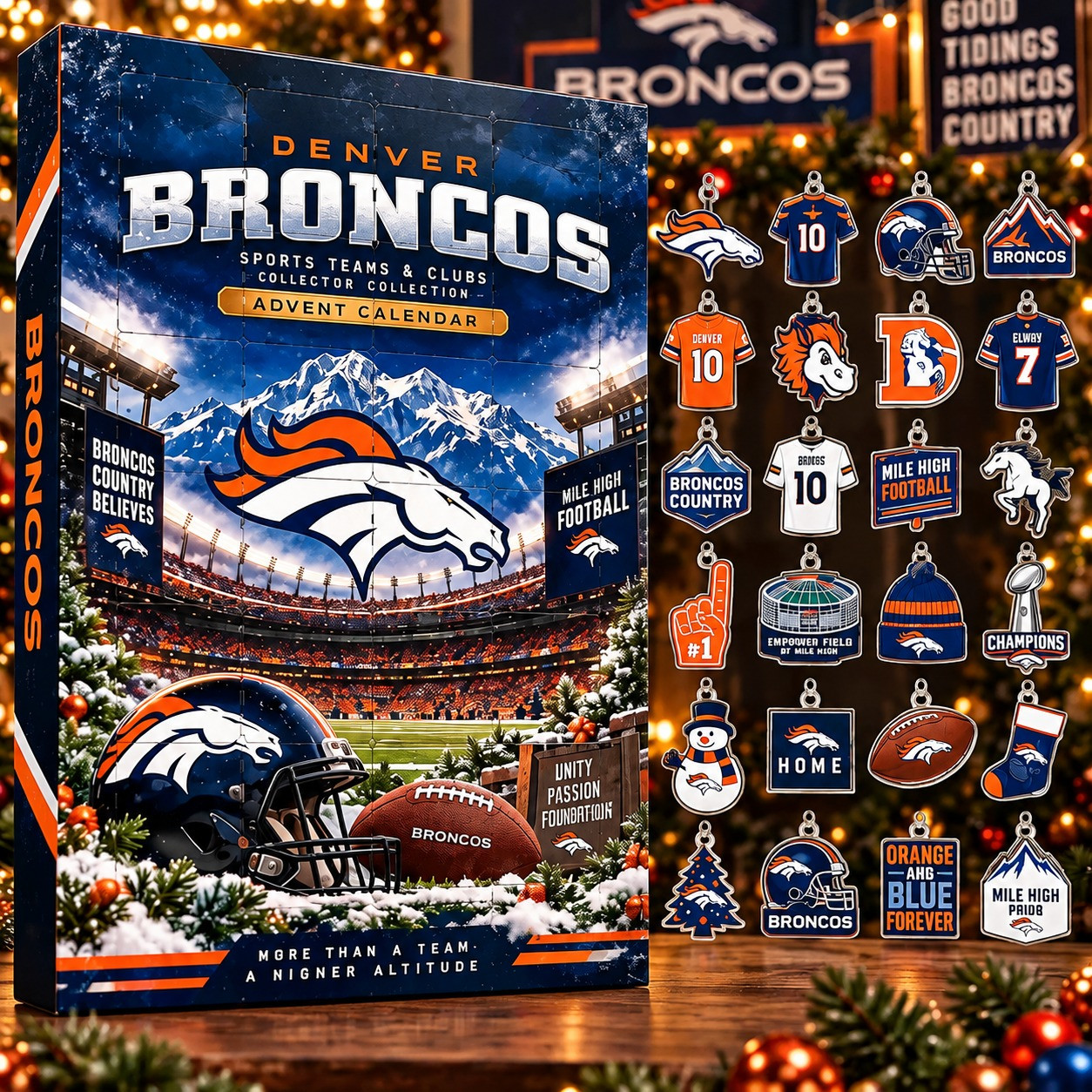 Denver Broncos Horse Christmas Advent Calendar Mile High Football Gift For Him
