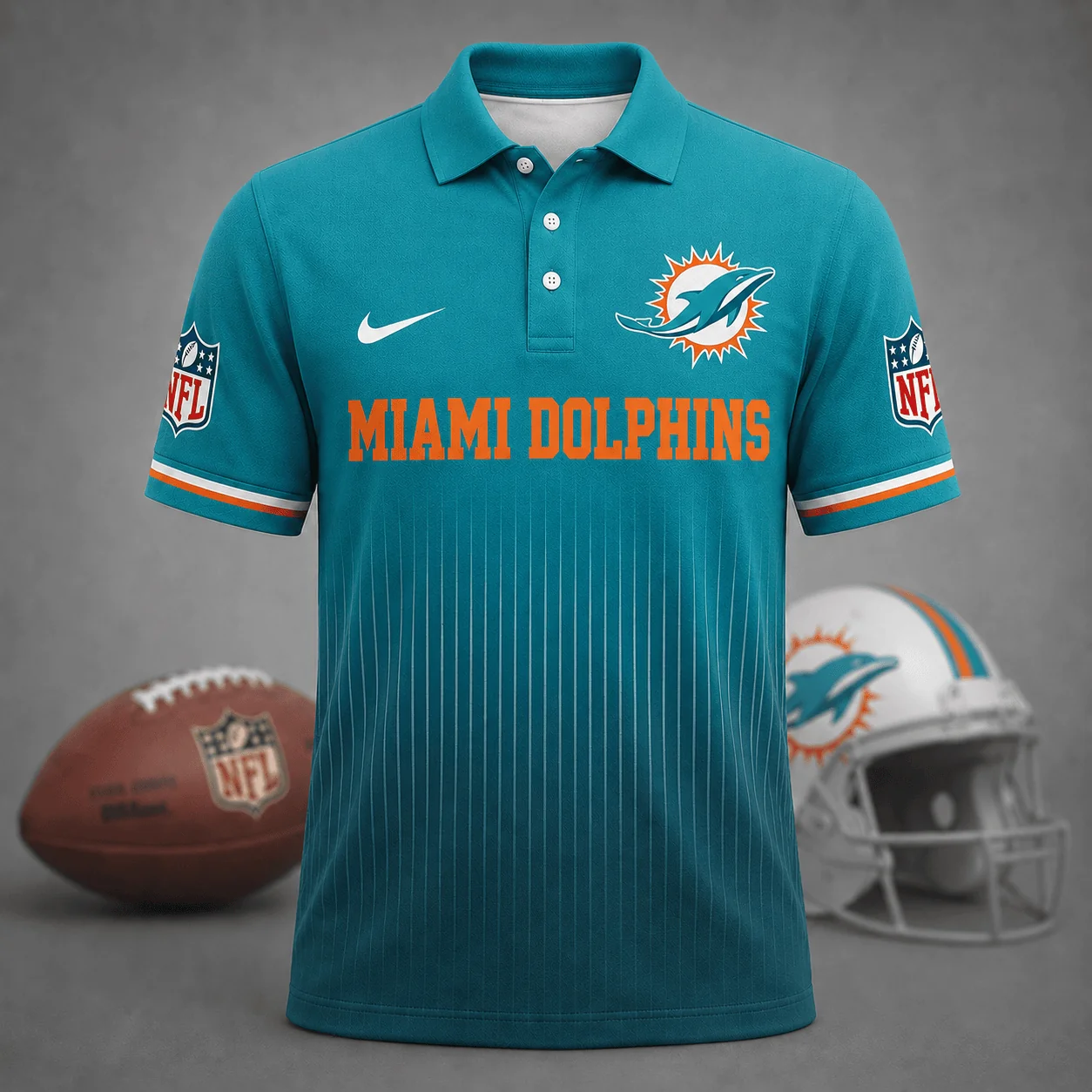 Limited Edition – Customized NFL Miami Dolphins Polo Shirt