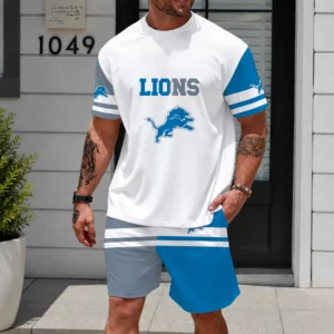 Limited Edition -customized NFL Detroit Lions Unisex T-Shirt & Shorts Set