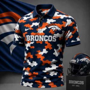 Limited Edition – Customized NFL Denver Broncos Camo Polo Shirt