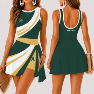 Limited Edition – Customized MLB Oakland Athletics Women’s Summer Skort Dress