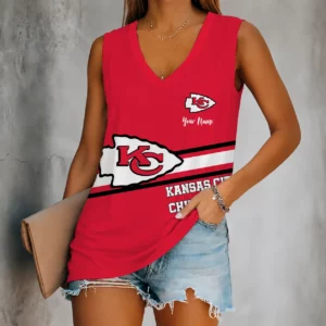 Limited Edition – Customized NFL Kansas City Chiefs Women’s V-Neck Tank Top