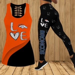 Limited Edition – Customized NFL Denver Broncos Hollow Tank Top & Leggings Set