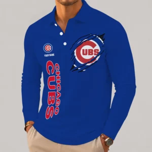 Limited Edition – Customized MLB Chicago Cubs Men’s Long Sleeve Polo