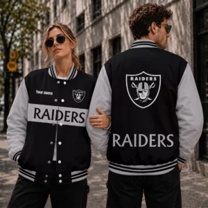 Limited Edition – Customized NFL Las Vegas Raiders Satin Varsity & Baseball Jacket