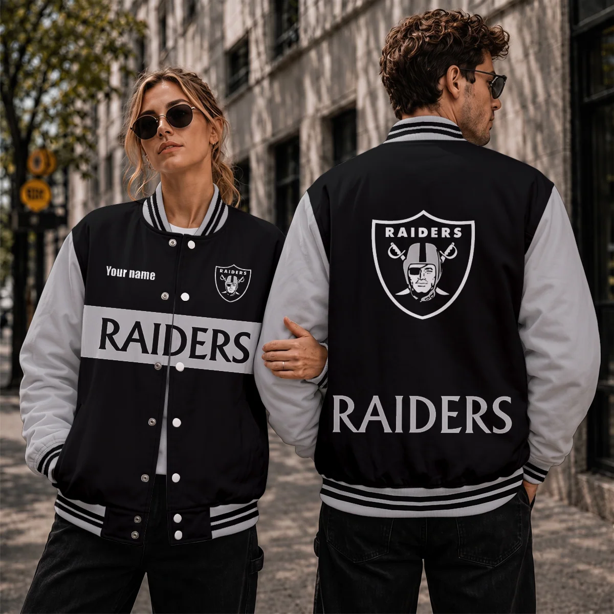 Limited Edition – Customized NFL Las Vegas Raiders Satin Varsity & Baseball Jacket