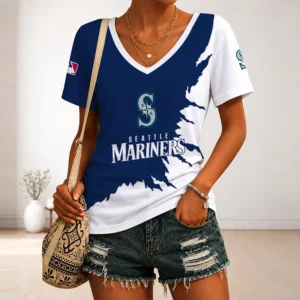Limited Edition – Customized MLB Seattle Mariners V-Neck Female Shirt