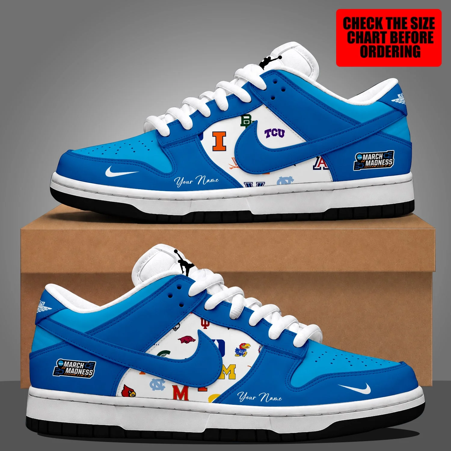Limited Edition – Customized NCAA All Teams Strappy Dunk Low Shoes