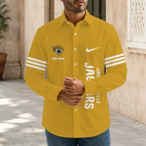 Limited Edition – Customized NFL Jacksonville Jaguars Men’s Long Sleeve Button-Up Shirt