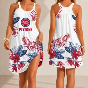 Limited Edition – Customized NBA Detroit Pistons Camisole Dress