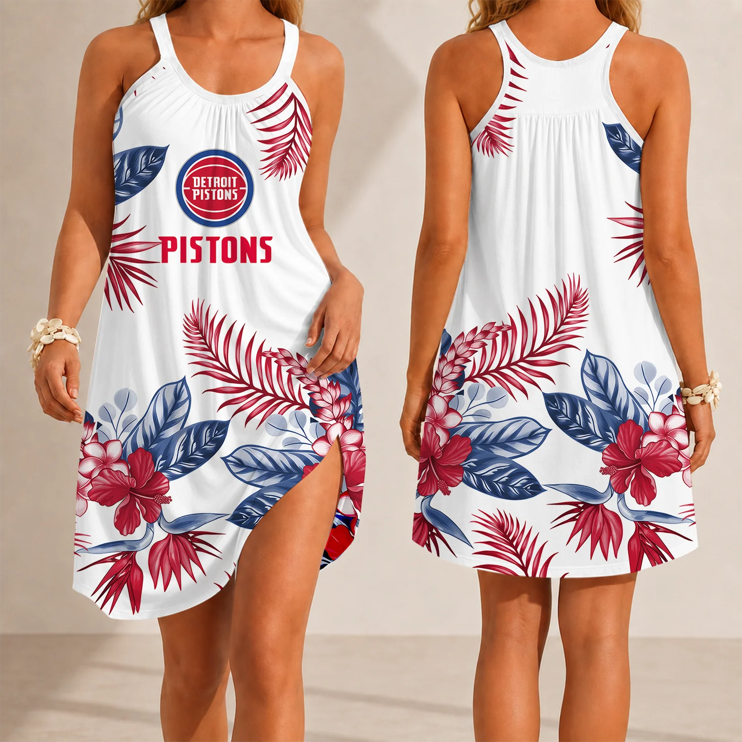 Limited Edition – Customized NBA Detroit Pistons Camisole Dress