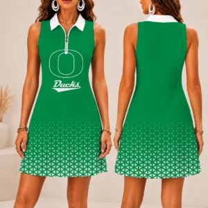 Limited Edition – Customized NCAA Oregon Ducks Women’s Zip Sleeveless Polo Dress