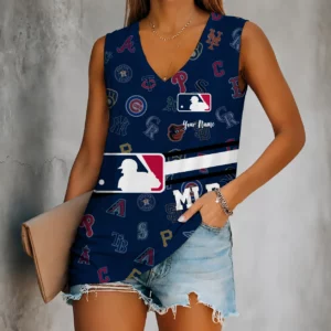 Limited Edition – Customized MLB All Teams Women’s V-Neck Tank Top