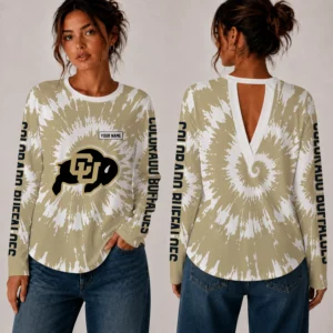 Limited Edition – Customized NCAA Colorado Buffaloes Women’s Back V-Cut Long-Sleeve Shirt