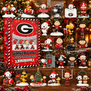 Georgia Bulldogs x Snoopy Advent Calendar Christmas Countdown Gift For Georgia Fans