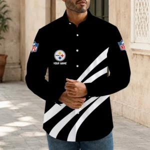 Limited Edition – Customized NFL Pittsburgh Steelers Men’s Long Sleeve Button-Up Shirt