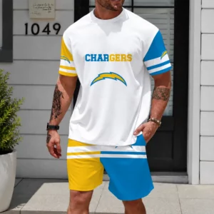 Limited Edition -customized NFL Los Angeles Chargers Unisex T-Shirt & Shorts Set