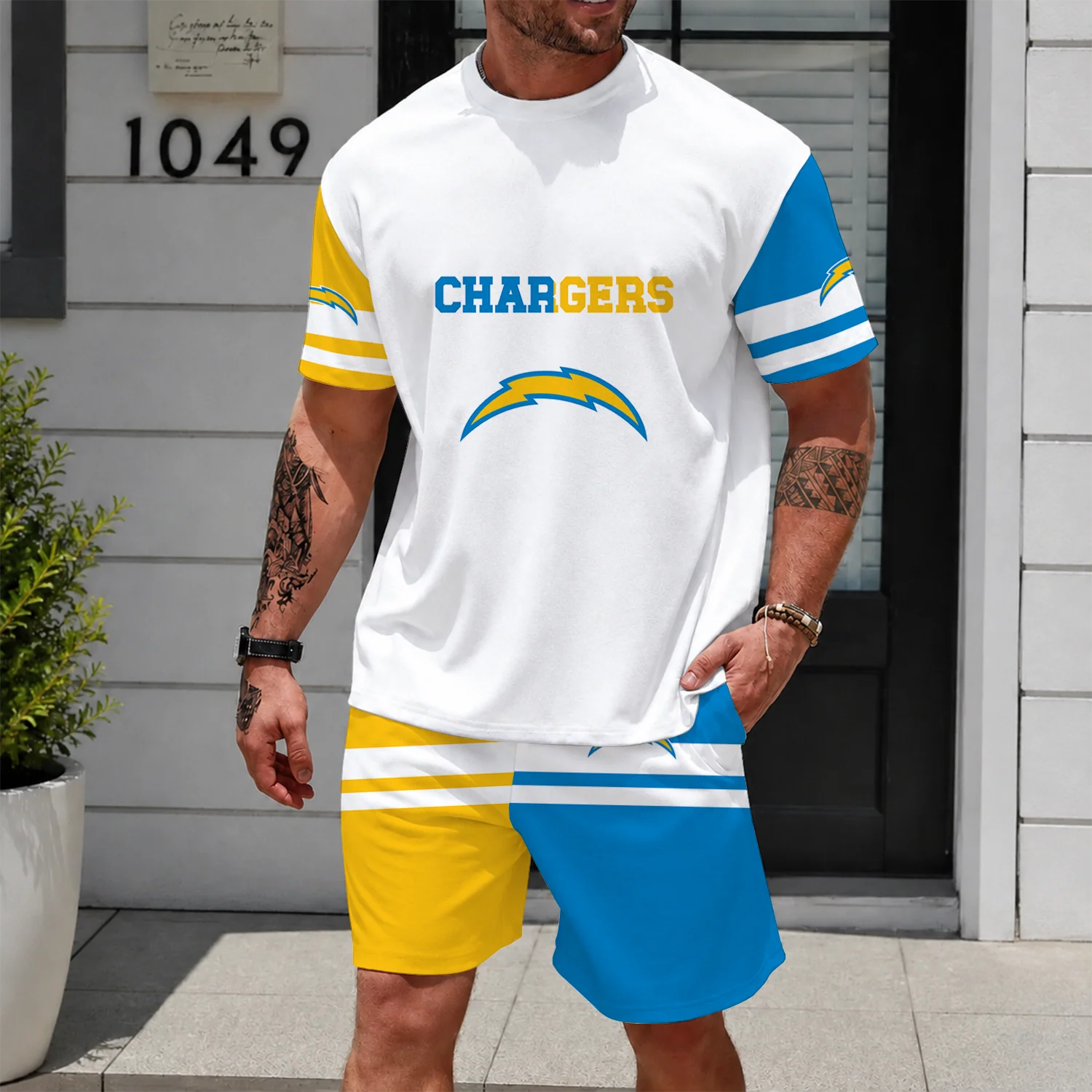 Limited Edition -customized NFL Los Angeles Chargers Unisex T-Shirt & Shorts Set