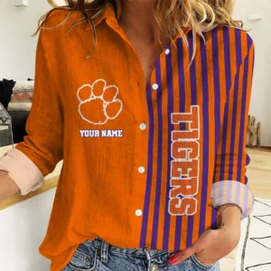 Limited Edition – Customized NCAA Clemson Tigers Women Casual Shirt For Fan