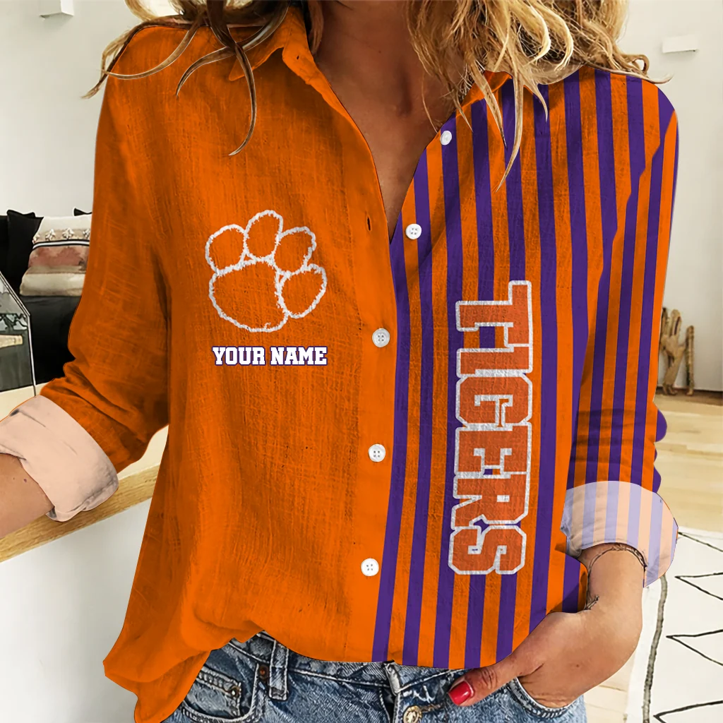 Limited Edition – Customized NCAA Clemson Tigers Women Casual Shirt For Fan