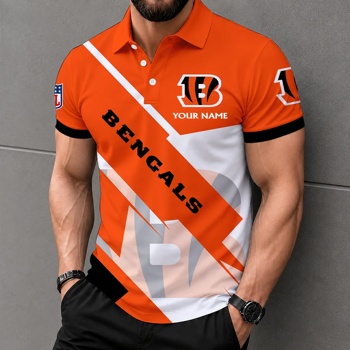 Limited Edition – Customized NFL Cincinnati Bengals Polo Shirt