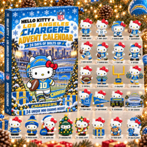 Hello Kitty x Los Angeles Chargers 2026 Christmas Advent Calendar Chargers Xmas Calendar