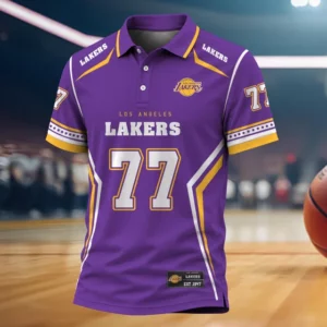 Limited Edition – Customized NBA Los Angeles Lakers Polo Shirt