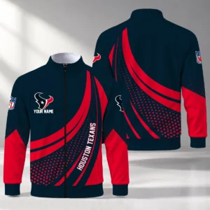 Limited Edition – Customized NFL Houston Texans Stand Collar Jacket