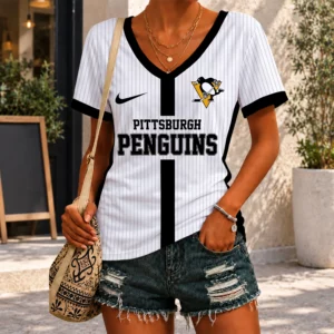 Limited Edition – Customized NHL Pittsburgh Penguins V-Neck Female Shirt