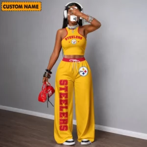 Limited Edition – Customized NFL Pittsburgh Steelers Women’s Crop Top & Long Pants Set
