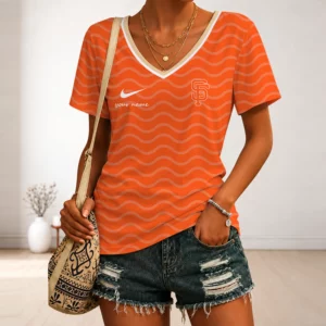 Limited Edition – Customized MLB San Francisco Giants V-Neck Female Shirt