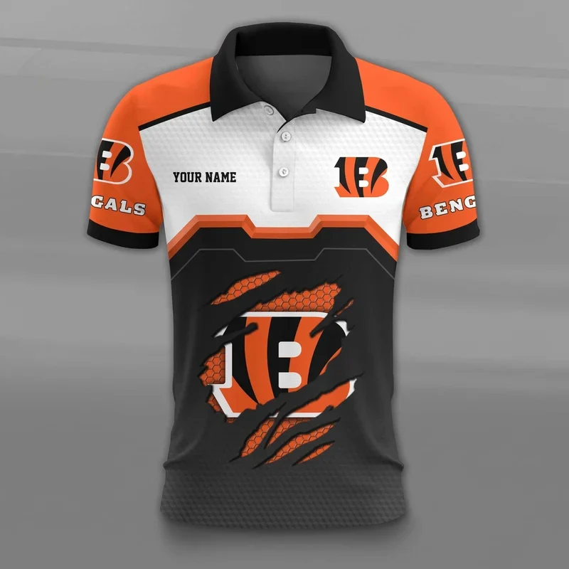 Limited Edition – Customized NFL Cincinnati Bengals Polo Shirt