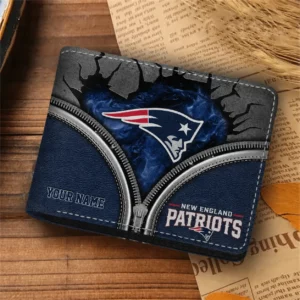 Limited Edition – Customized NFL New England Patriots Leather Wallet