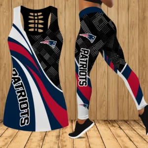 Limited Edition – Customized NFL New England Patriots Hollow Tank Top & Leggings Set