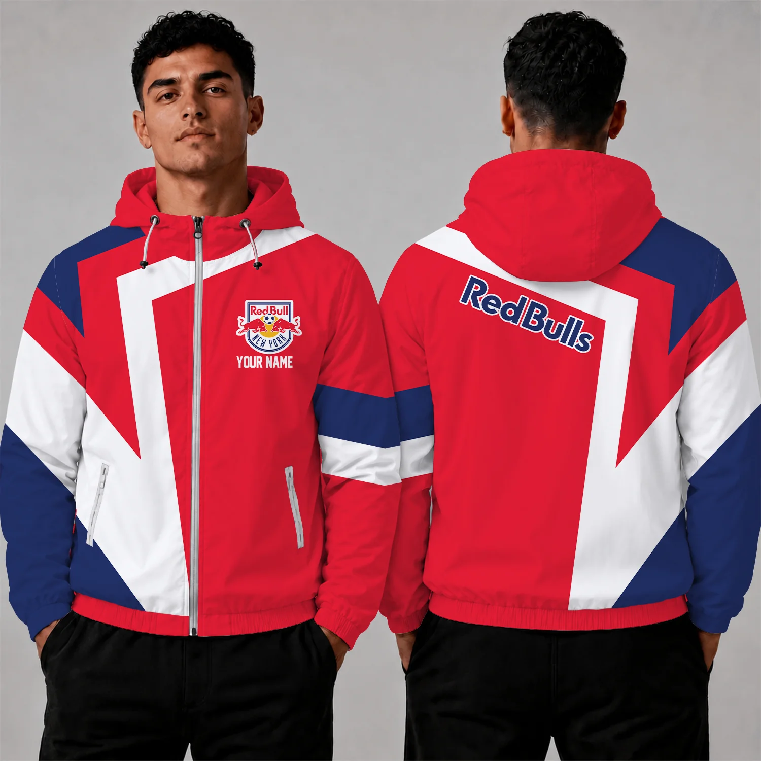 Limited Edition – Customized MLS New York Red Bulls Windbreaker Jacket