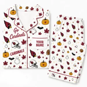 Limited Edition – Customized NFL Arizona Cardinals Halloween Long Pajamas Set