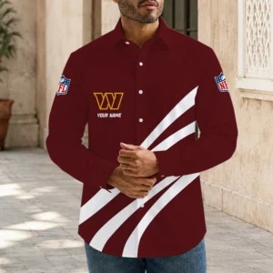 Limited Edition – Customized NFL Washington Commanders Men’s Long Sleeve Button-Up Shirt