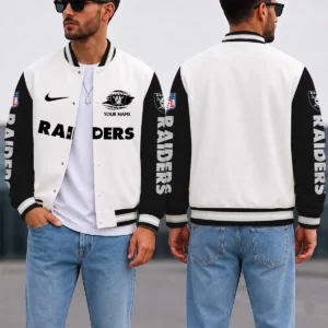 Limited Edition – Customized NFL Las Vegas Raiders Satin Varsity & Baseball Jacket