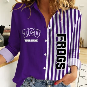 Limited Edition – Customized NCAA TCU Horned Frogs Women Casual Shirt For Fan